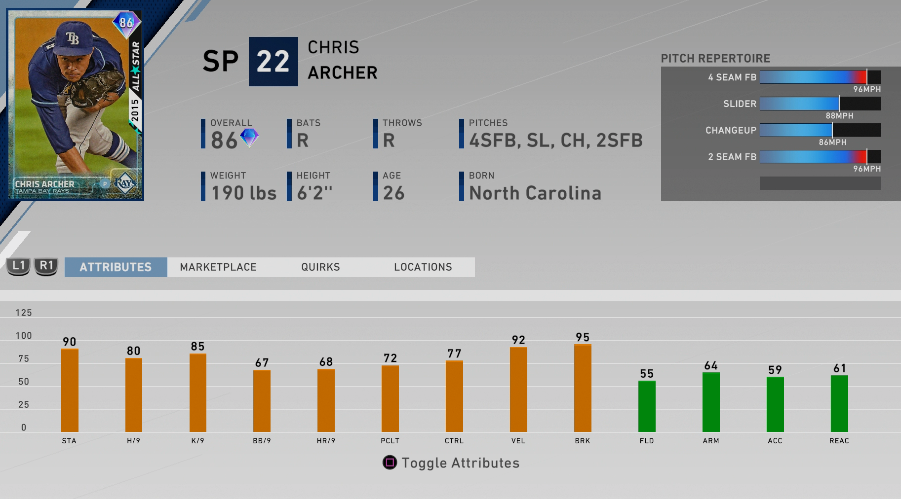 mlbtheshow20allstarchrisarcherratings Operation Sports